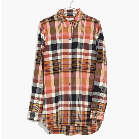 Madewell Classic Ex-Boyfriend Shirt Seconda Plaid - Picture 5 of 6